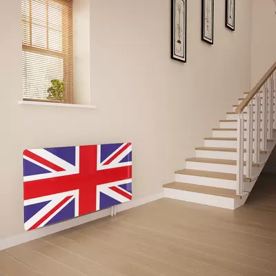 Glass Radiator Cover in Union Jack - Medium