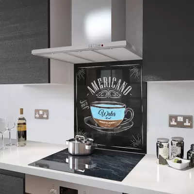 Americano Coffee - Kitchen Glass Splashback - 90cm Wide x 40cm High