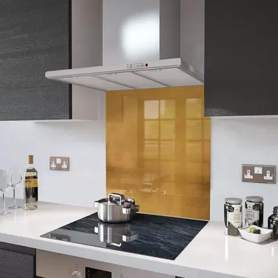 Glass Splashback in Antique Gold - 75cm Wide x 70cm High