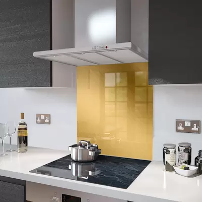 Glass Splashback in Brushed Gold - 100cm Wide x 100cm High