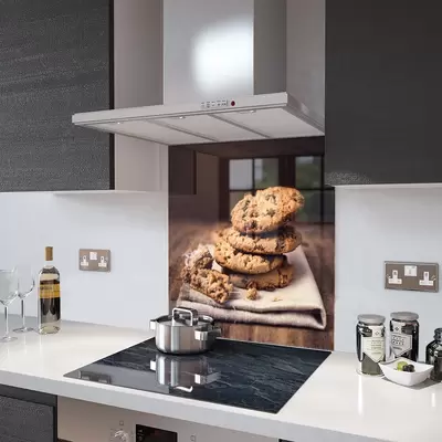 Chocolate Chip Cookie - Kitchen Glass Splashback - 90cm Wide x 40cm High