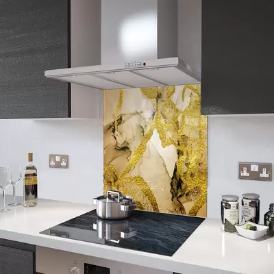 Glass Splashback in Gold Sands - 60cm Wide x 80cm High