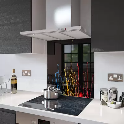Paint Splash - Kitchen Glass Splashback - 90cm Wide x 40cm High