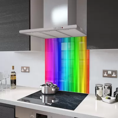 Glass Splashback With Fixing Holes in Spectrum - 60cm Wide x 100cm High