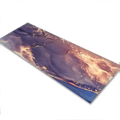 Glass Table Runner in Blue Bronze - 100cm Wide x 30cm High