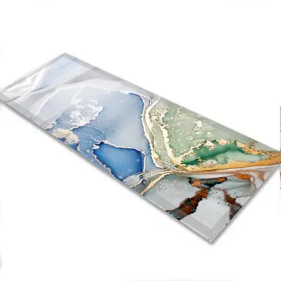 Glass Table Runner in Blue Green - 100cm Wide x 30cm High