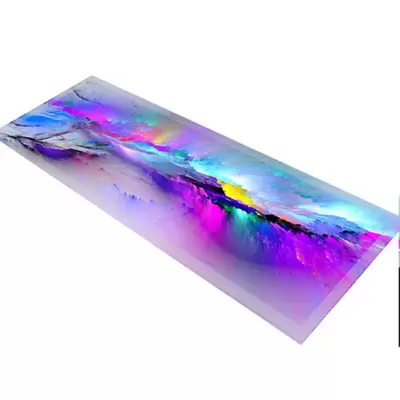 Glass Table Runner in Rainbow Rain Mountain - 100cm Wide x 30cm High