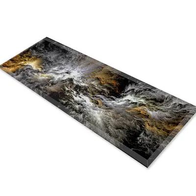 Glass Table Runner in Storm - 100cm Wide x 30cm High