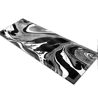 Glass Table Runner in Liquid Onyx - 100cm Wide x 30cm High