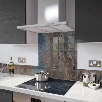 Digital Print Glass Upstand Concrete 100cm x 14cm