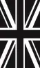 Glass Hob Cover / Chopping Board in Black N White Union Jack - 30cm Wide x 52cm High