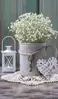 Glass Hob Cover / Chopping Board in Flowers, Bucket and Lantern - 30cm Wide x 52cm High
