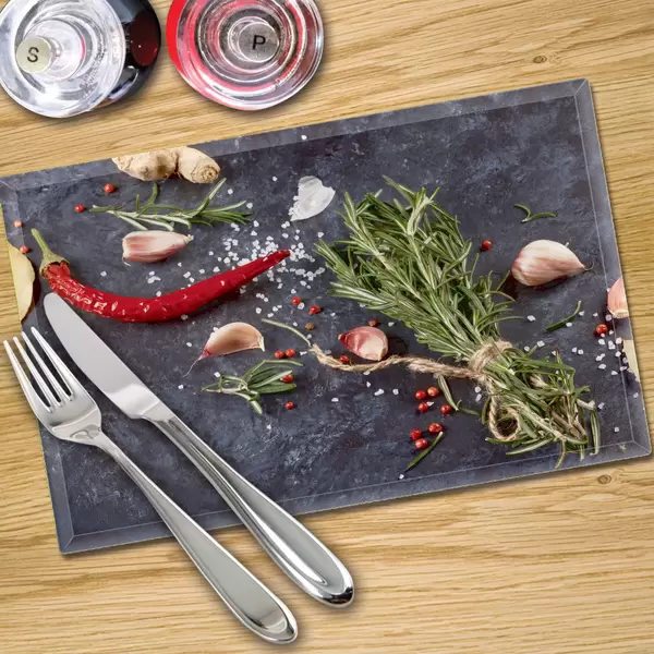 Digital Print Placemat x 4 - Herbs and Spices