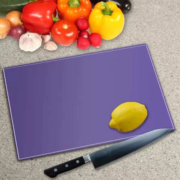 Lilac Toughened Glass Worktop Saver Chopping Board