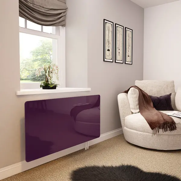 Deep Purple Glass Radiator Cover - Extra Small