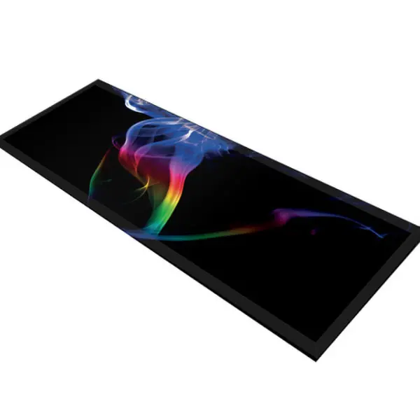 Glass Table Runner in Rainbow Smoke - 80cm Wide x 30cm High