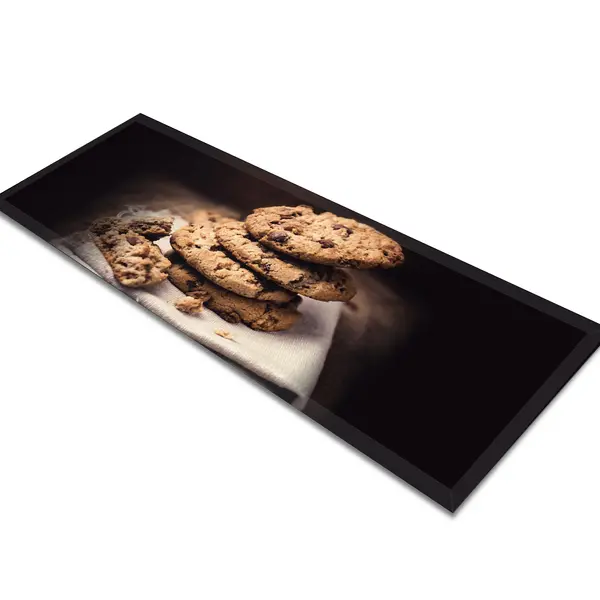 Glass Table Runner in Chocolate Chip Cookie - 80cm Wide x 30cm High