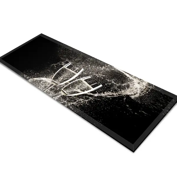 Glass Table Runner in Champagne Toast - 80cm Wide x 30cm High