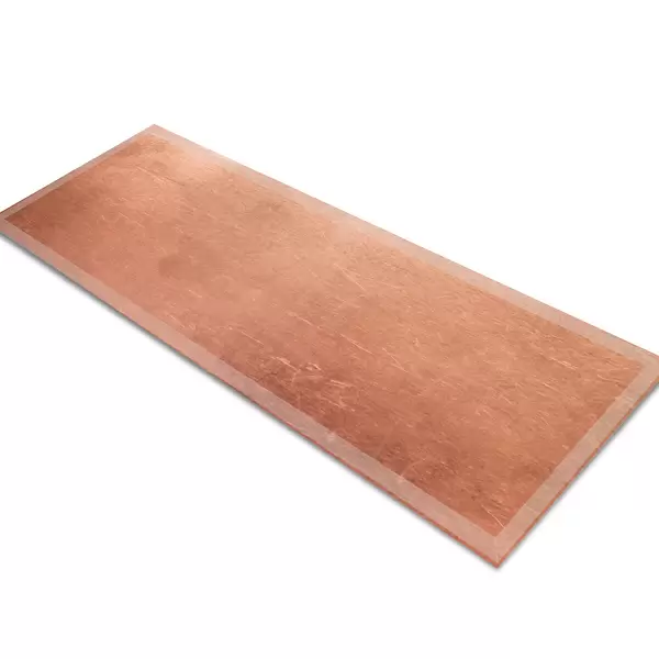 Glass Table Runner in Distressed Copper - 80cm Wide x 30cm High