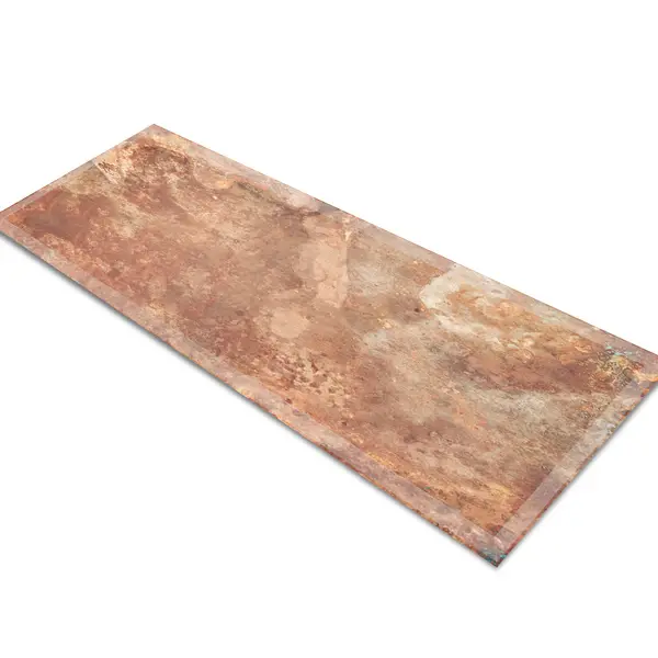 Glass Table Runner in Rustic Copper - 80cm Wide x 30cm High