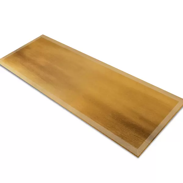Glass Table Runner in Antique Gold - 80cm Wide x 30cm High