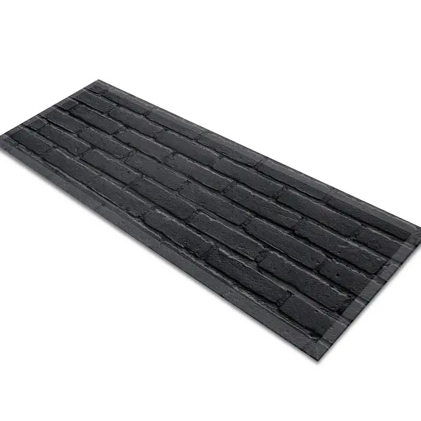 Glass Table Runner in Black Brick - 80cm Wide x 30cm High