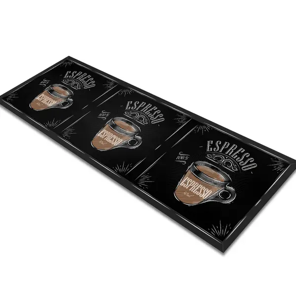 Glass Table Runner in Espresso Coffee - 80cm Wide x 30cm High