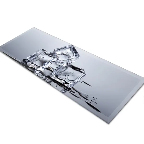 Glass Table Runner in Ice Cubes - 80cm Wide x 30cm High