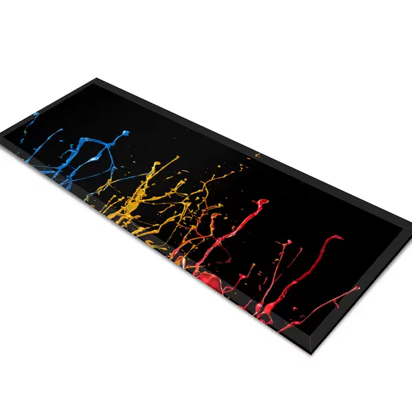 Glass Table Runner in Paint Splash - 80cm Wide x 30cm High