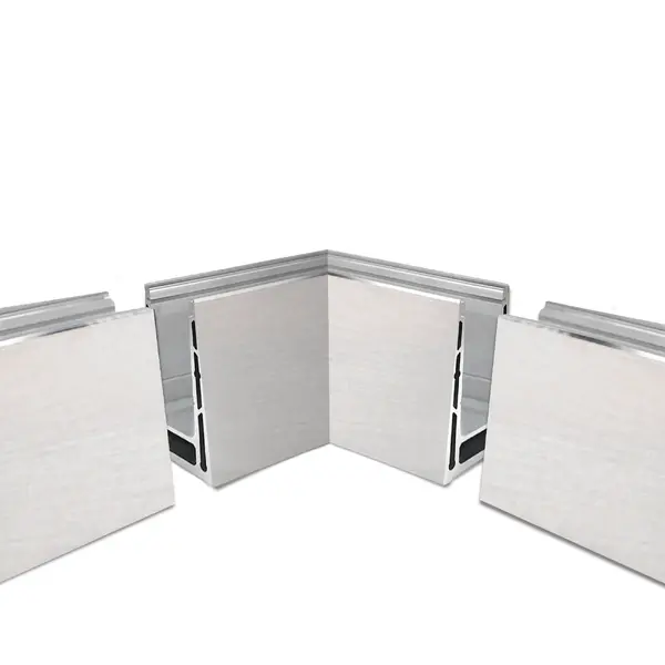 Frameless Glass Balustrade Quick-Fit Anodised Aluminium Corner Piece 17.5mm