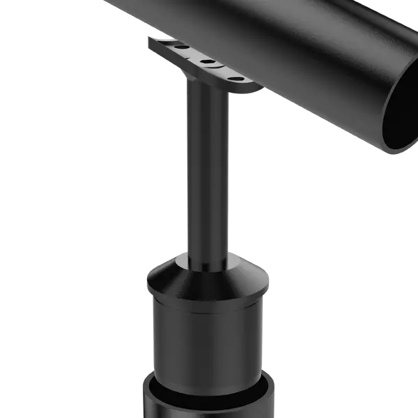 Premier Range Stainless Steel Glass Balustrade Handrail Saddle In Black