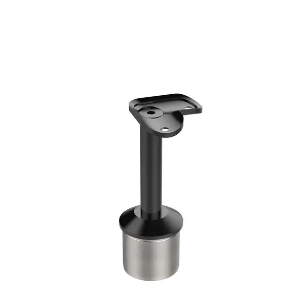 Premier Range Stainless Steel Glass Balustrade Handrail Saddle In Black 90 Degree Corner