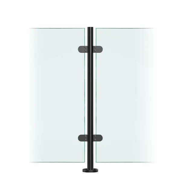 Premier Range Stainless Steel Glass Balustrade Black Mid Post (1100mm X 42.4mm X 2mm)