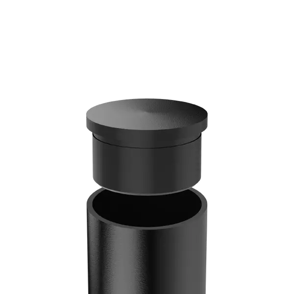 Premier Range Stainless Steel Glass Balustrade Post Cap In Black