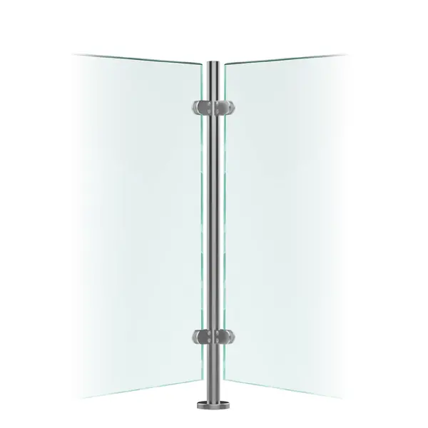 Premier Range 316 Stainless Steel Glass Balustrade Corner Post (1100mm X 42.4mm X 2mm)