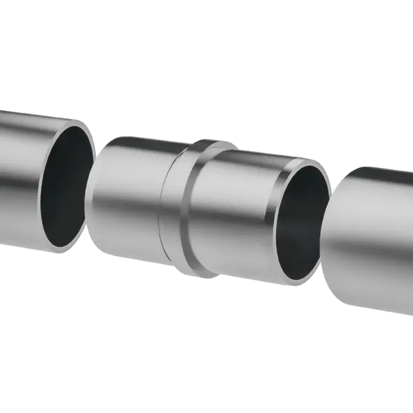Premier Range 316 Stainless Steel Glass Balustrade Handrail Inline Connector 42.4mm