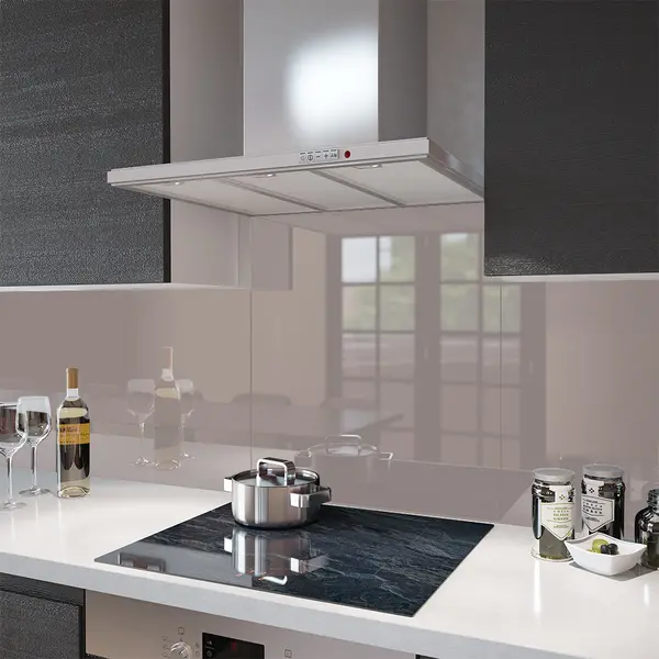 Cappuccino - Kitchen Glass Splashback - 30cm Wide x 40cm High