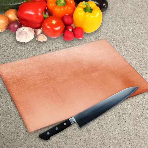 Glass Chopping Board - Worktop Saver In Rose Gold