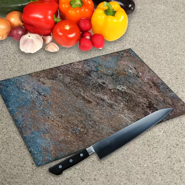 Glass Chopping Board - Worktop Saver In Concrete