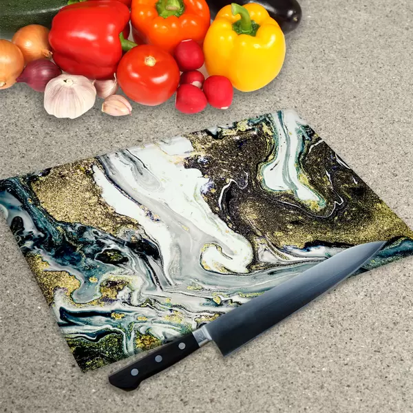 Glass Chopping Board - Worktop Saver In Liquid Space