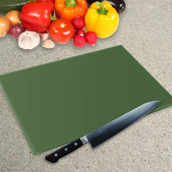 Jade Green Glass Chopping Board - Premier Colour Worktop Saver - Made By Premier Range