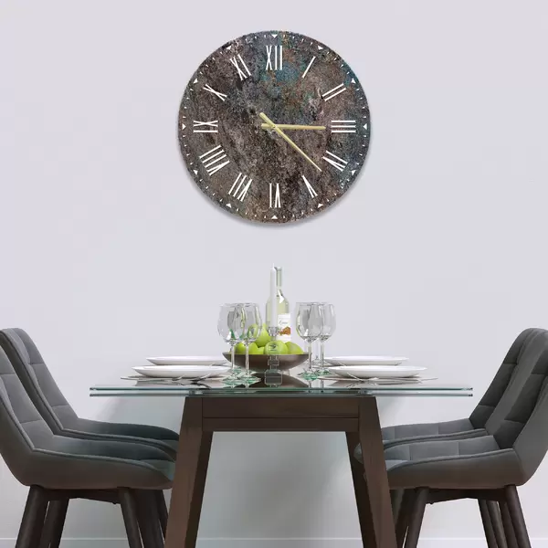 Glass Clock in Concrete - 30cm Wide