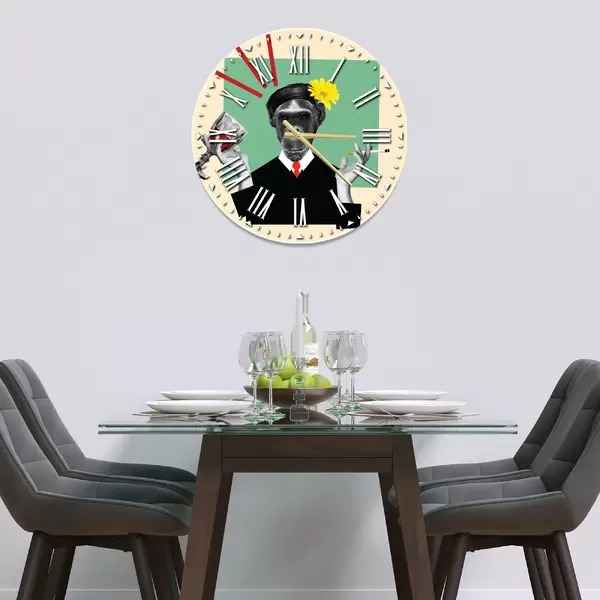 Glass Clock - Shutterstock Images - 30cm Wide