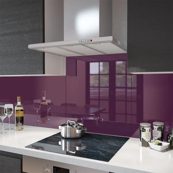 Deep Purple - Kitchen Glass Splashback - 30cm Wide x 40cm High