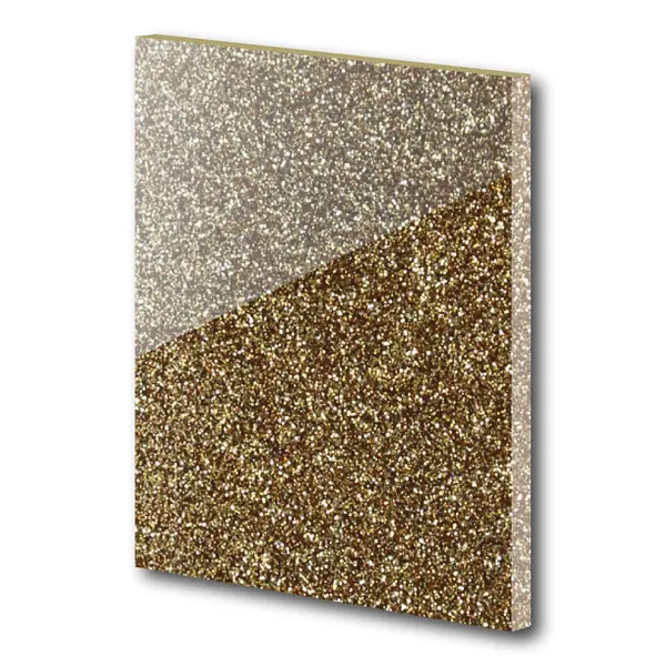Acrylic Sheet Glitter - In Aged Gold - 3mm sample