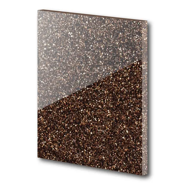 Acrylic Sheet Glitter - In Dark Copper - 3mm A3