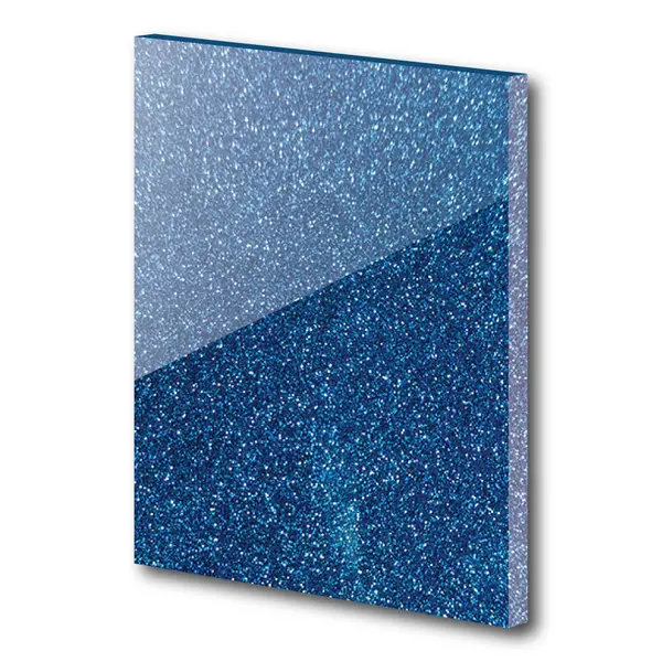 Acrylic Sheet Glitter - In Turquoise - 3mm sample