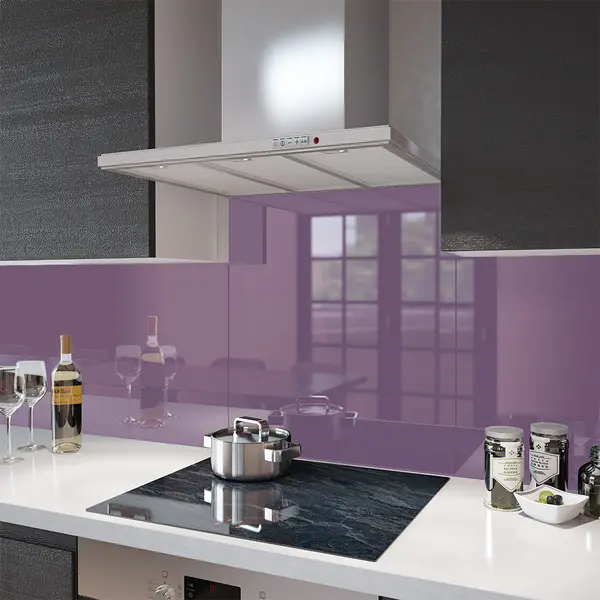 Lilac - Kitchen Glass Splashback - 30cm Wide x 40cm High