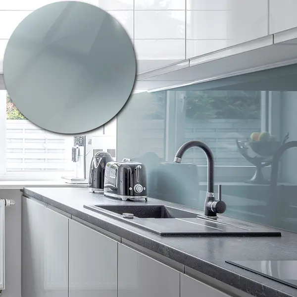 Acrylic Mirror Splashback In Smoke Grey - 3mm 600mm by 600mm