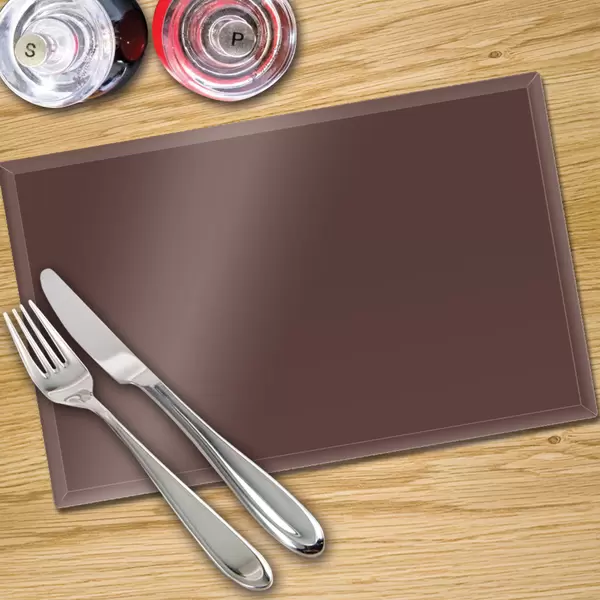 Chocolate Brown Toughened 4 x Place Mat
